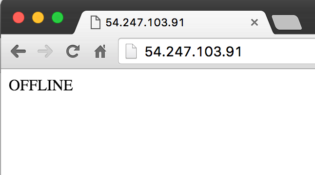 Screengrab of AWS box